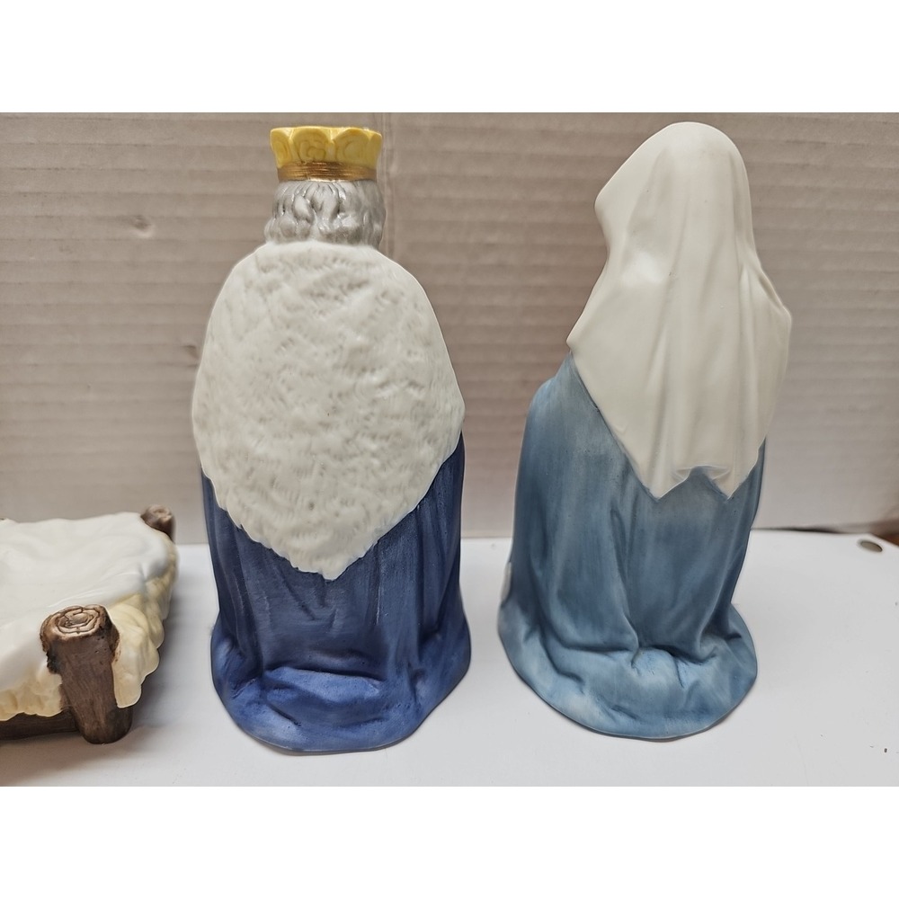 Vintage Homco Nativity 5260 Complete Set 10 Pieces Porcelain Bisque Matte Finish - Picture 13 of 13